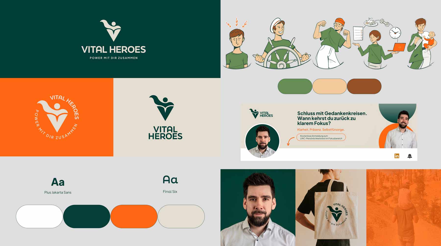 Brand Board Vital Heroes Branding